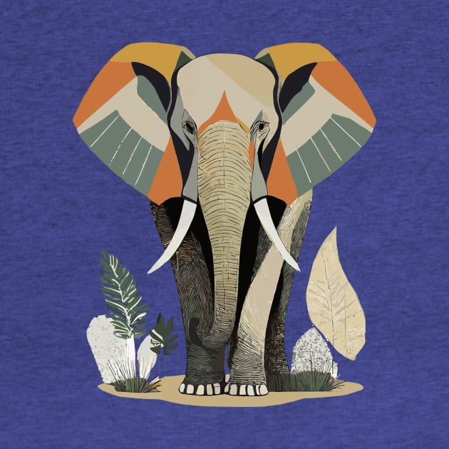 Elephant, zoo, savannah animals, animal lovers, wisdom, art by Kalle